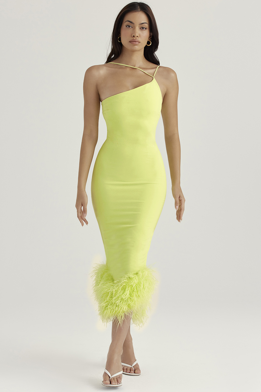 Alessia Lime Midi Dress