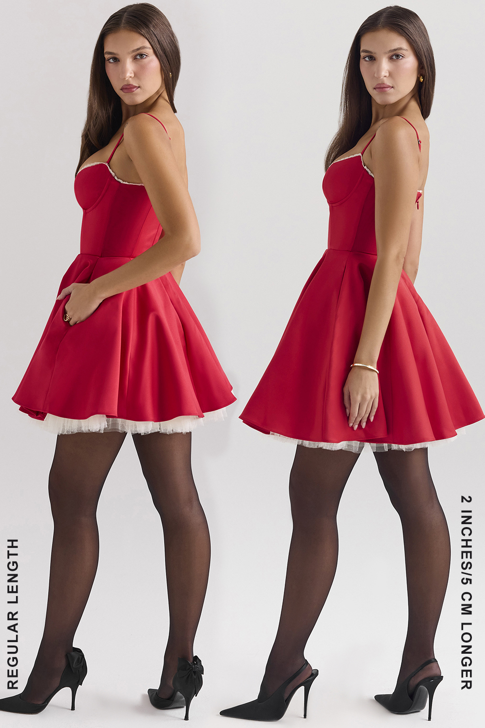 Minimoiselle Holly Red Satin Tulle Mini Dress