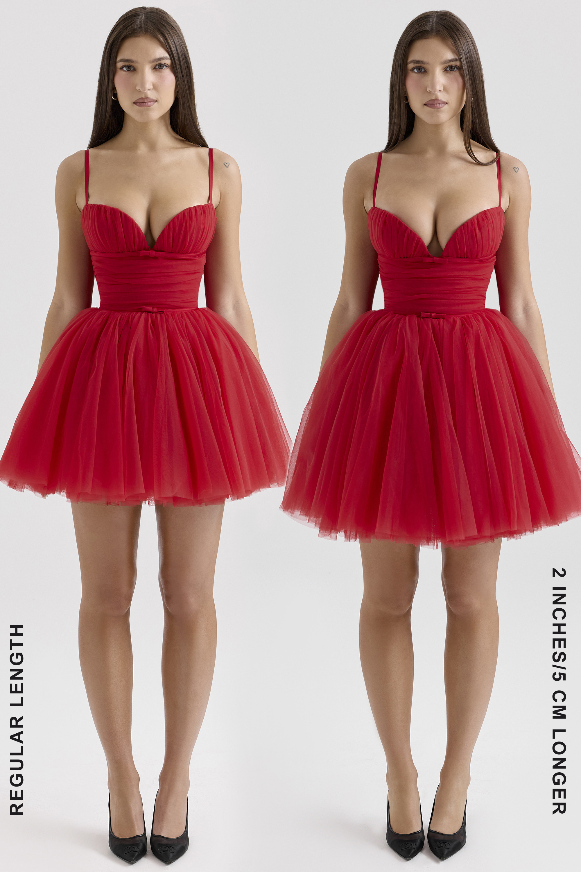 Princess Holly Red Tulle Mini Dress
