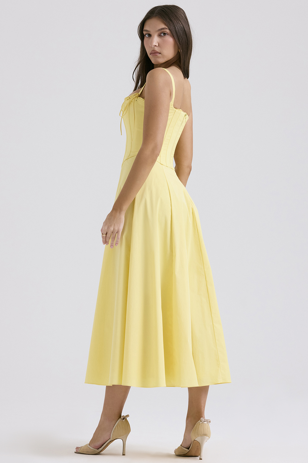 Clarabelle Sunshine Cotton Midi Sundress