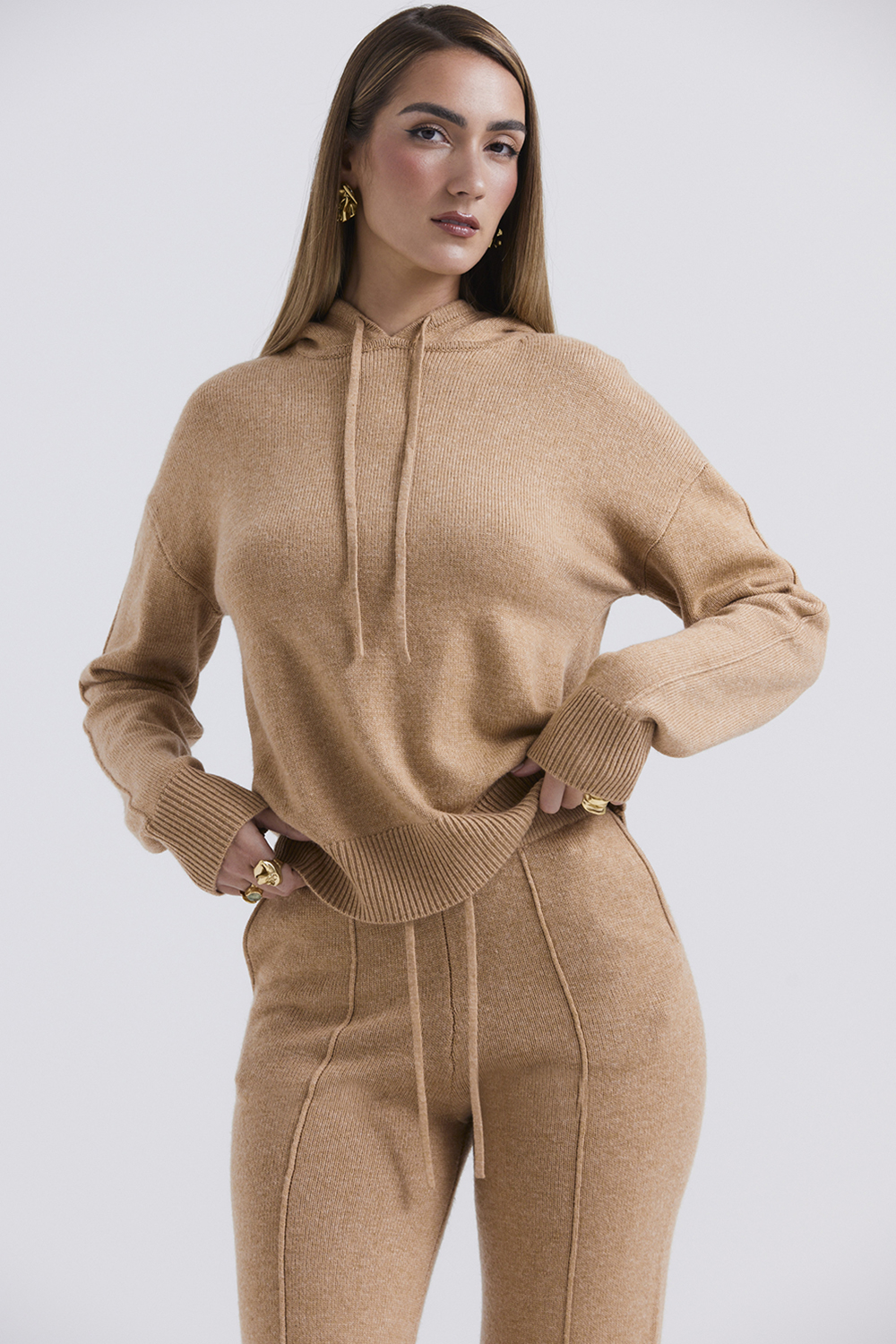 Jionni Camel Cashmere Blend Hoodie - SALE