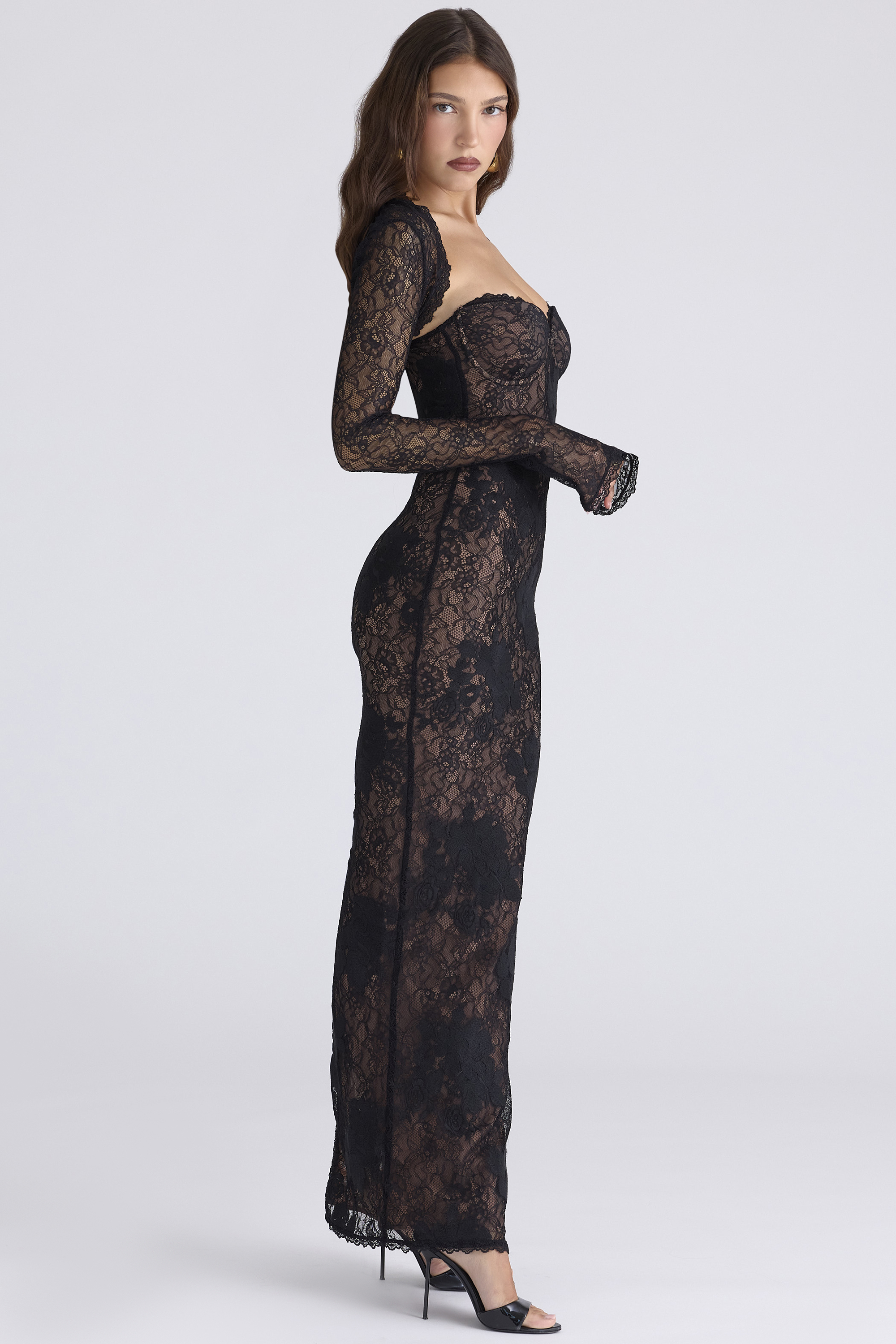 Lucienne Black Lace Maxi Dress - Limited Edition