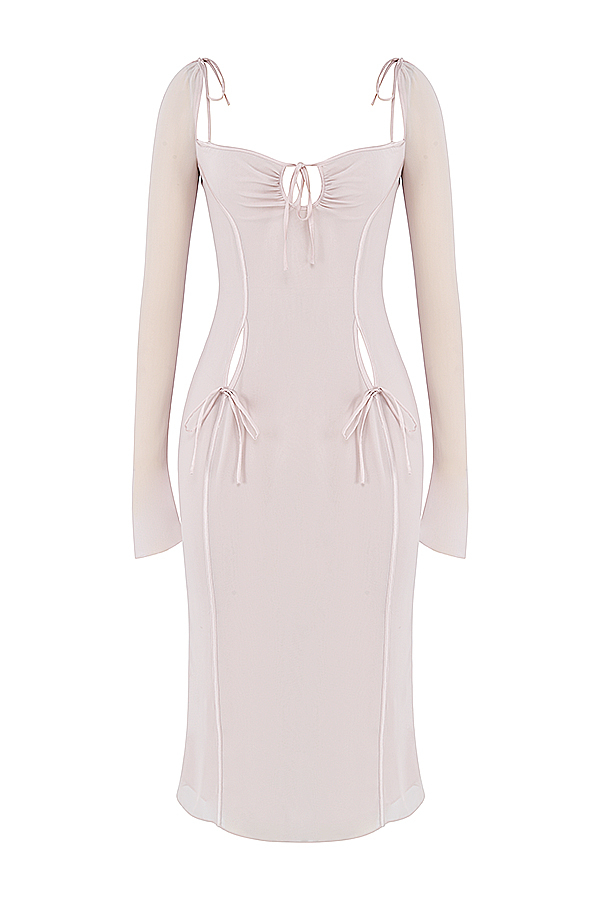 Ophelia Crystal Cutout Midi Dress