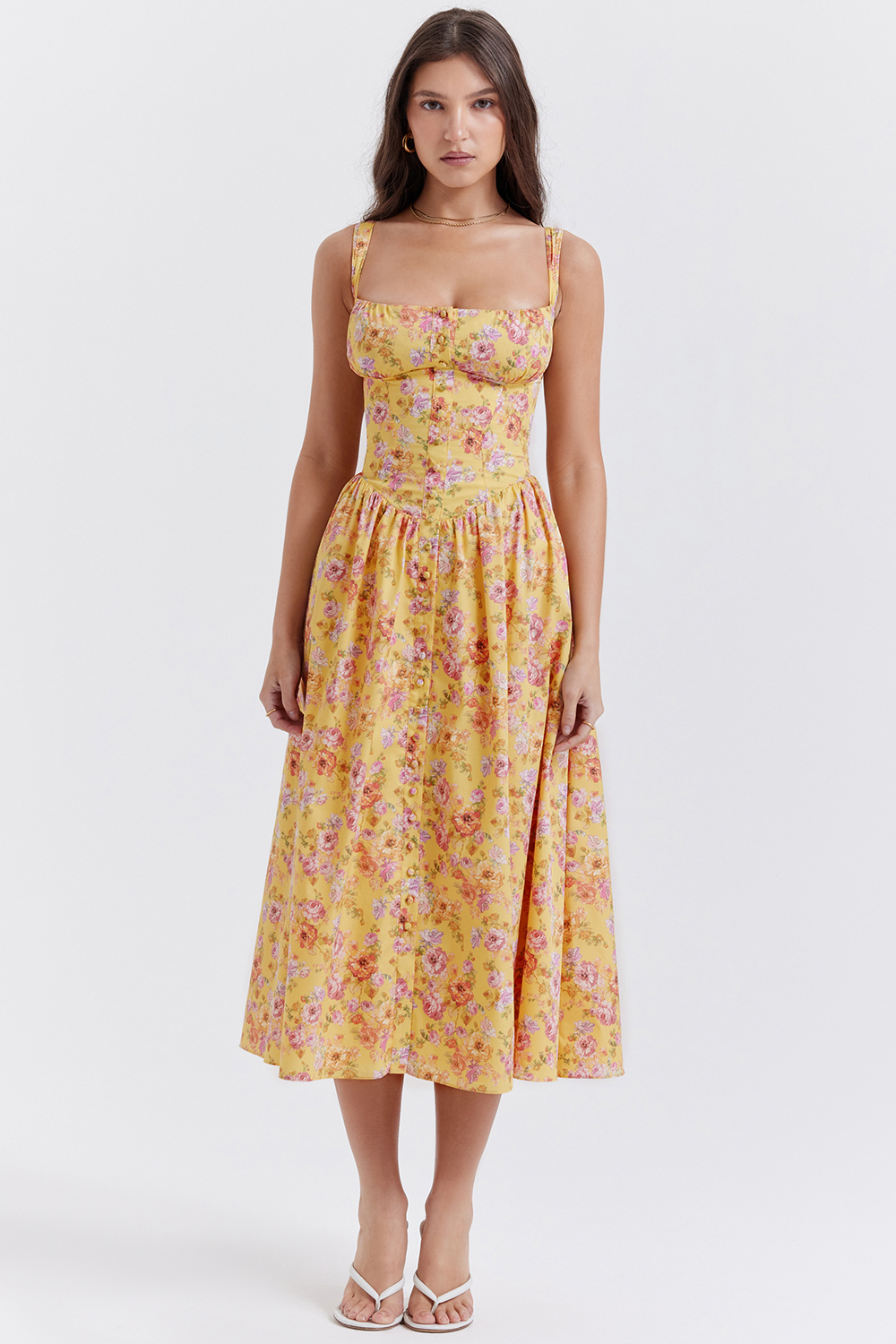 Tatiana Butter Print Midi Sundress