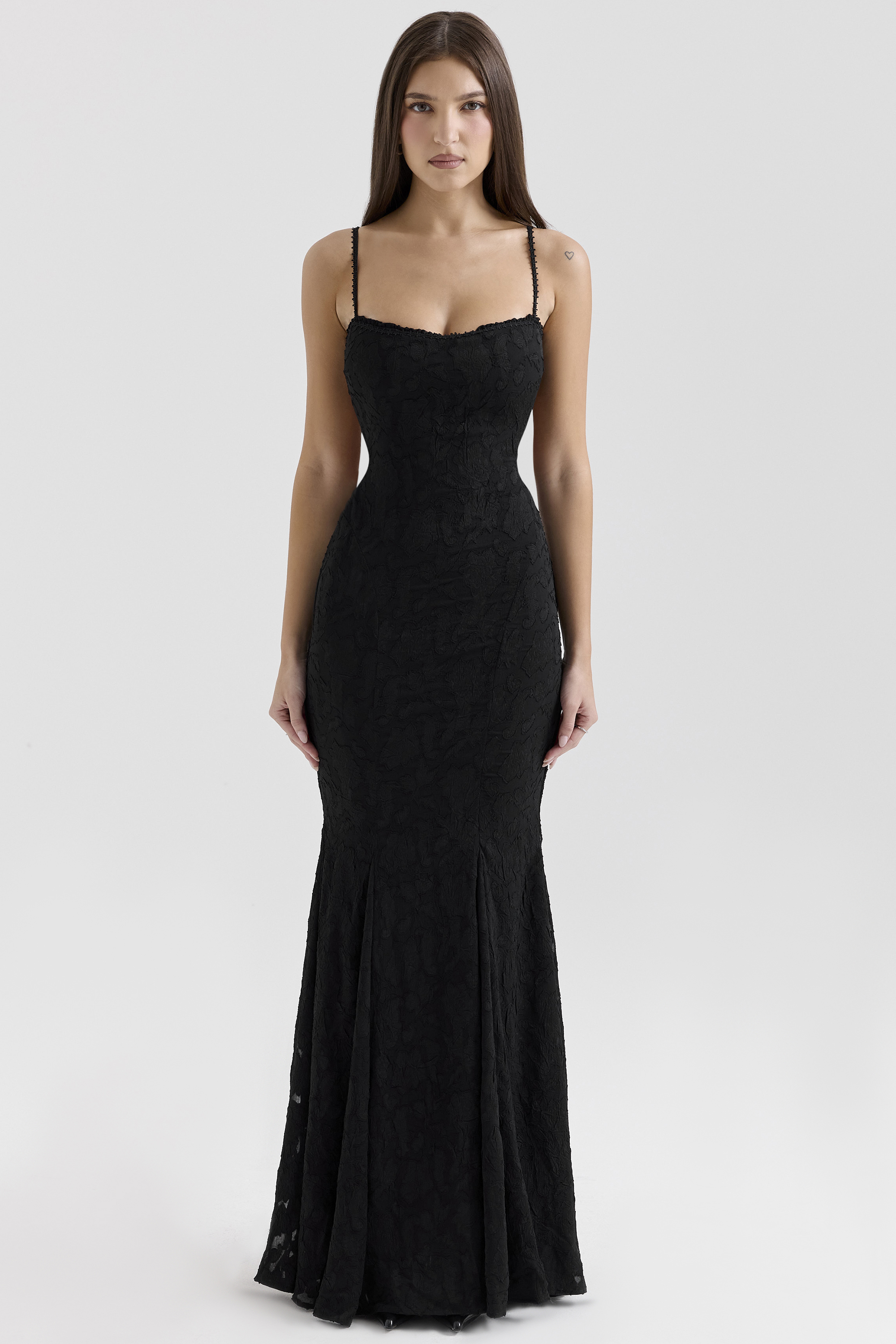 Joan Black Lace Maxi Dress