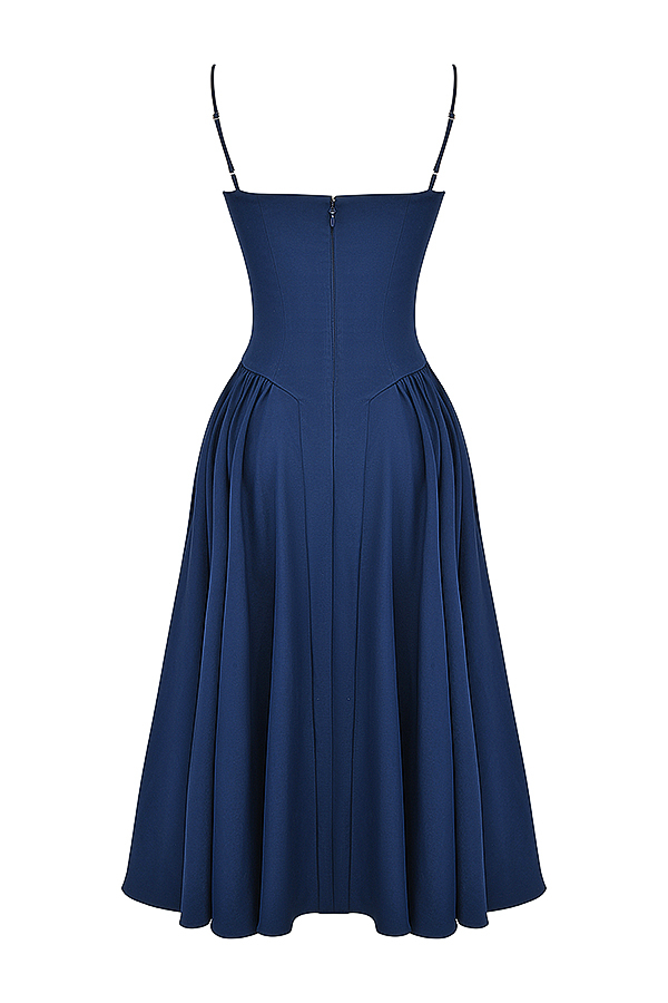 Samaria French Navy Corset Sundress