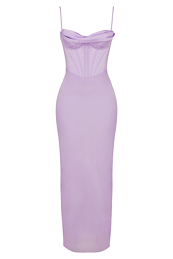 Charmaine Lavender Corset Maxi Dress