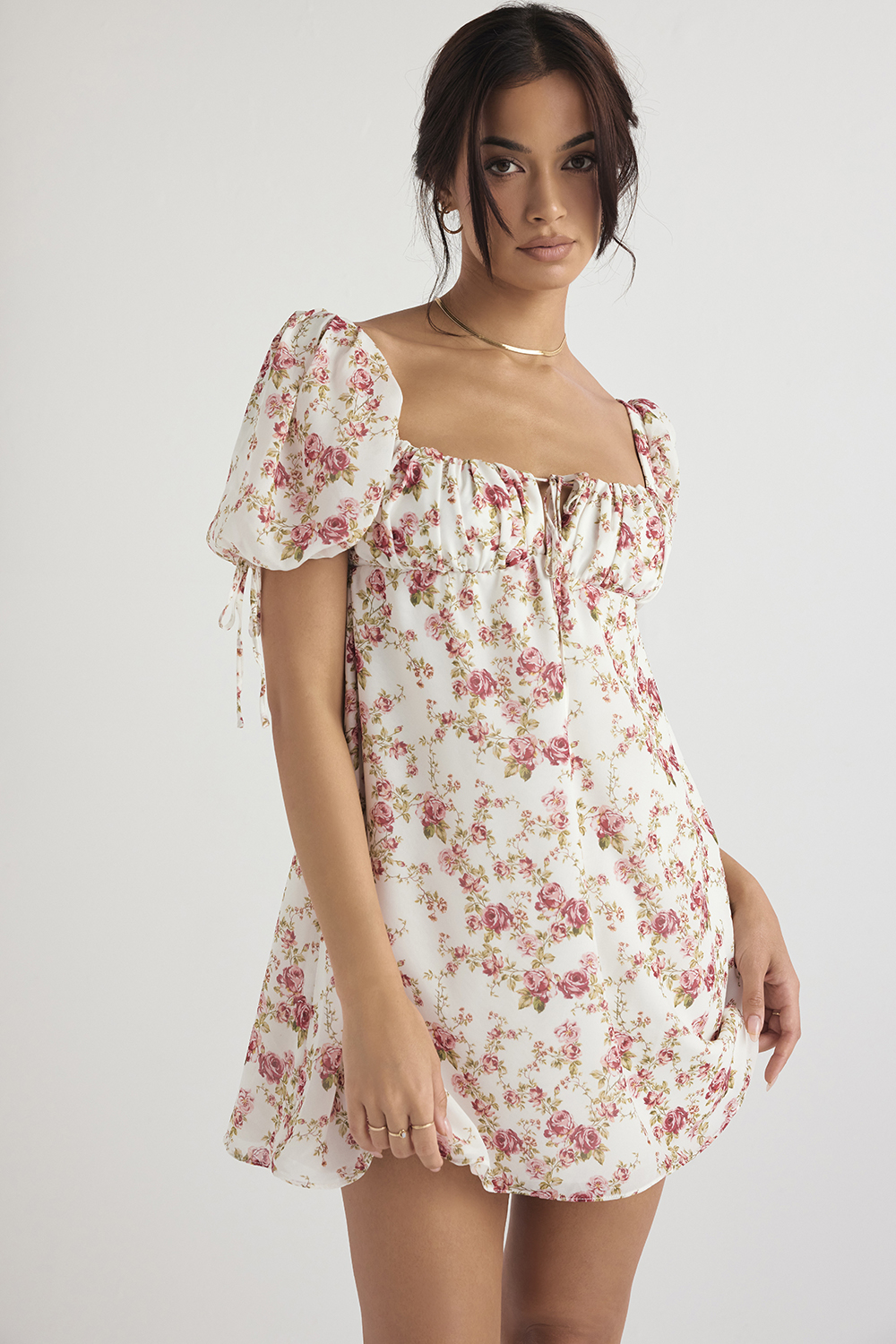 Princess Rose Print Mini Dress - SALE