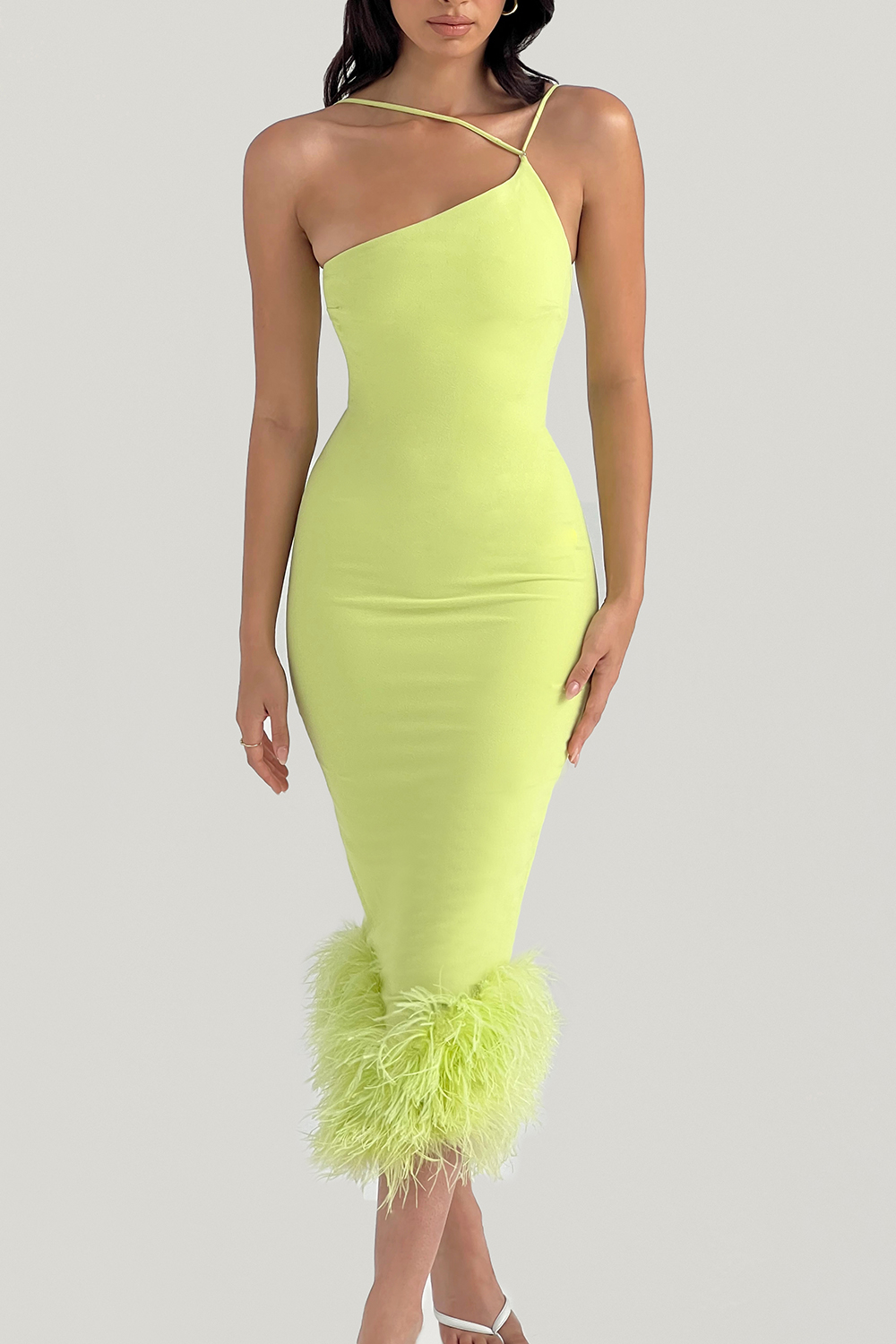 Alessia Lime Midi Dress