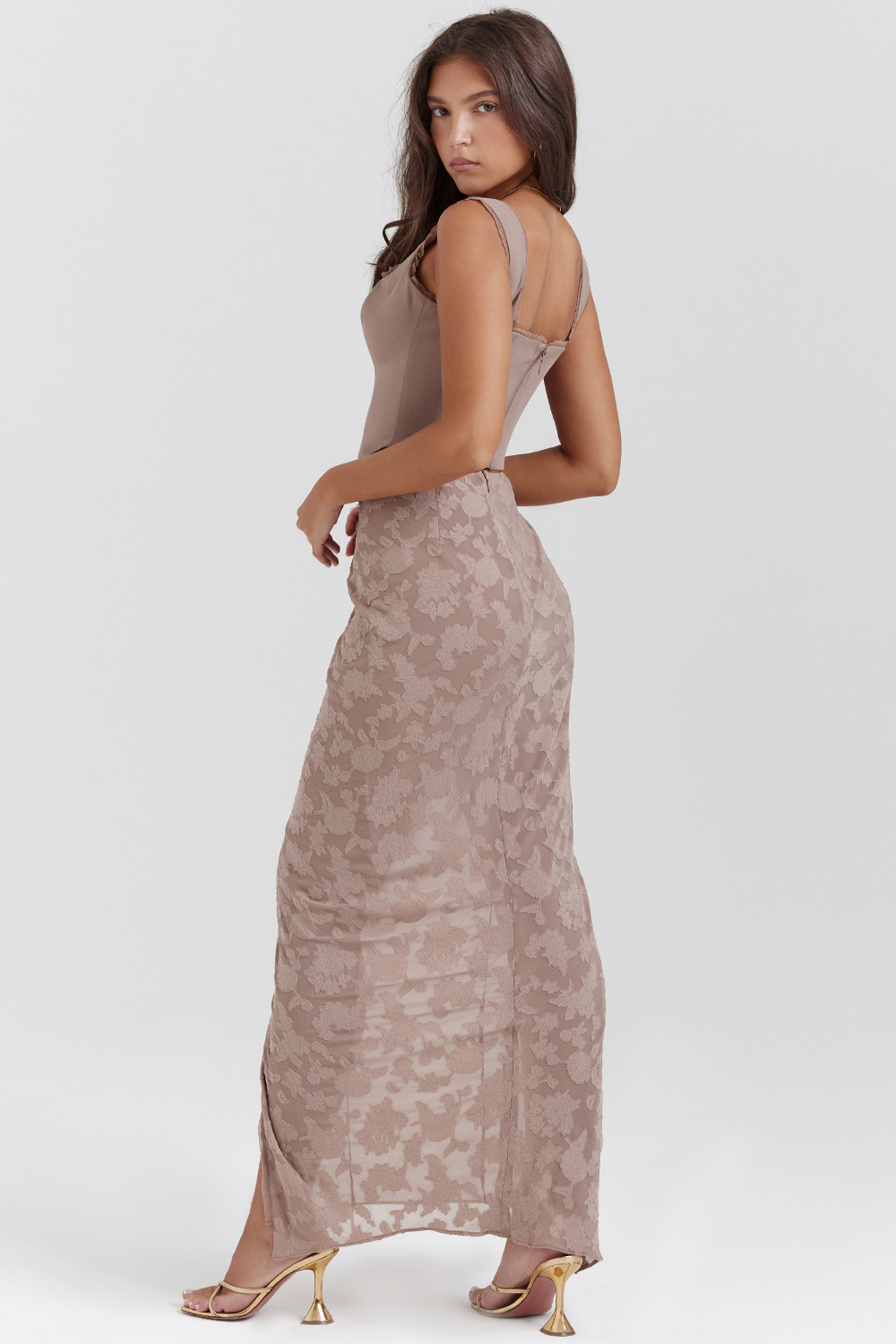 Vesper Mushroom Maxi Skirt