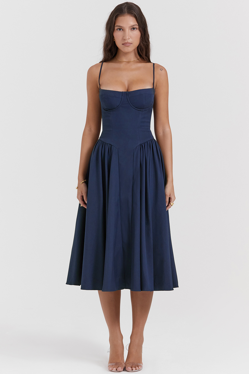 Samaria French Navy Corset Sundress