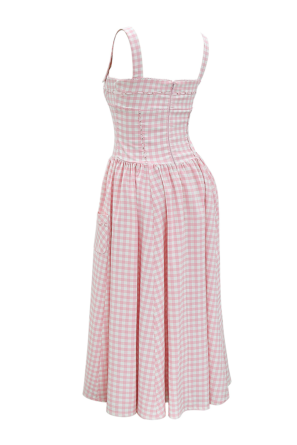 Vivien Strawberry Shortcake Gingham Midi Sundress