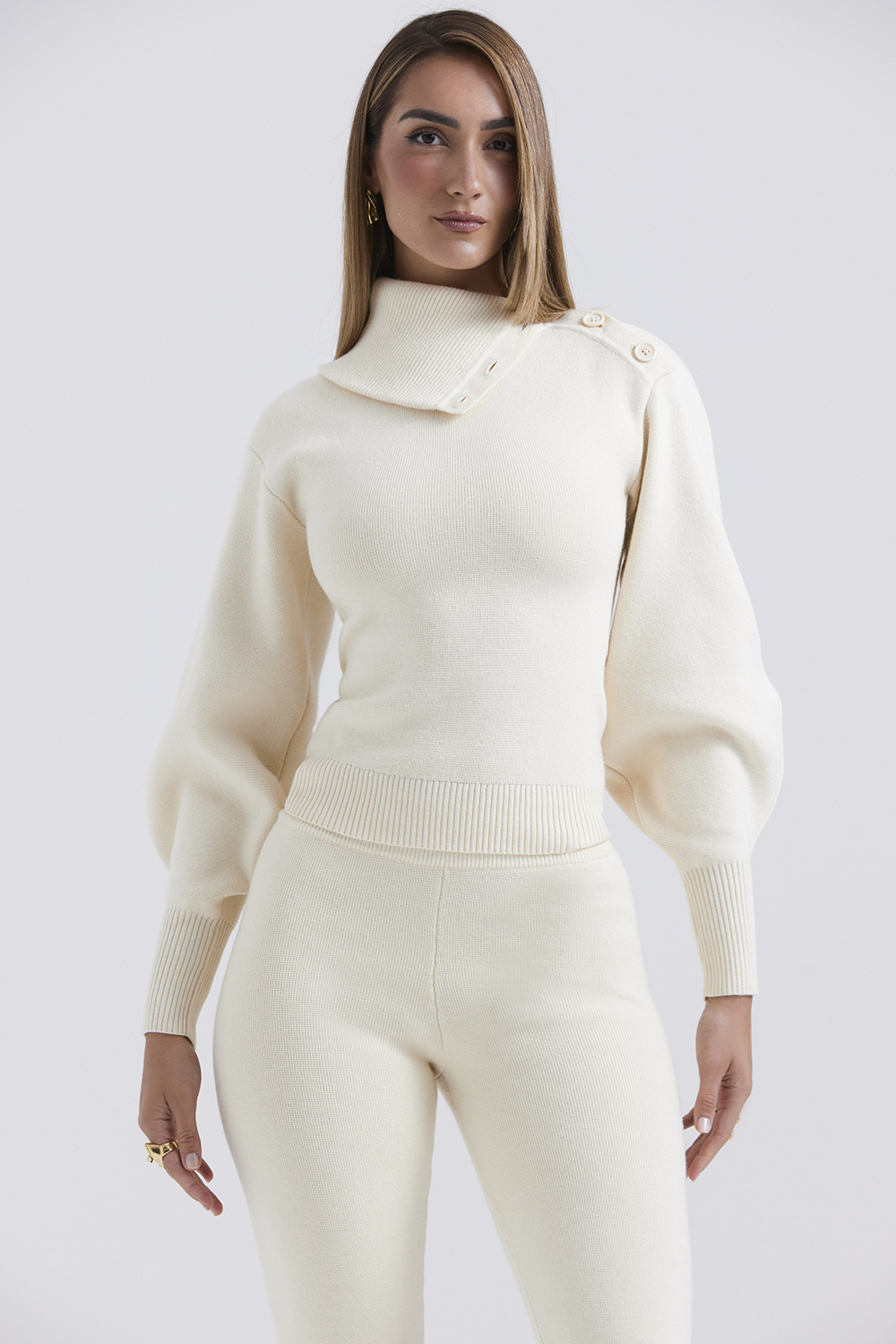 Adelita Cream Cashmere Blend Sweater - SALE