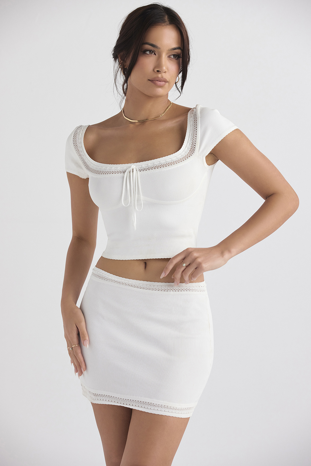 Nola Ivory Dainty Knit Top