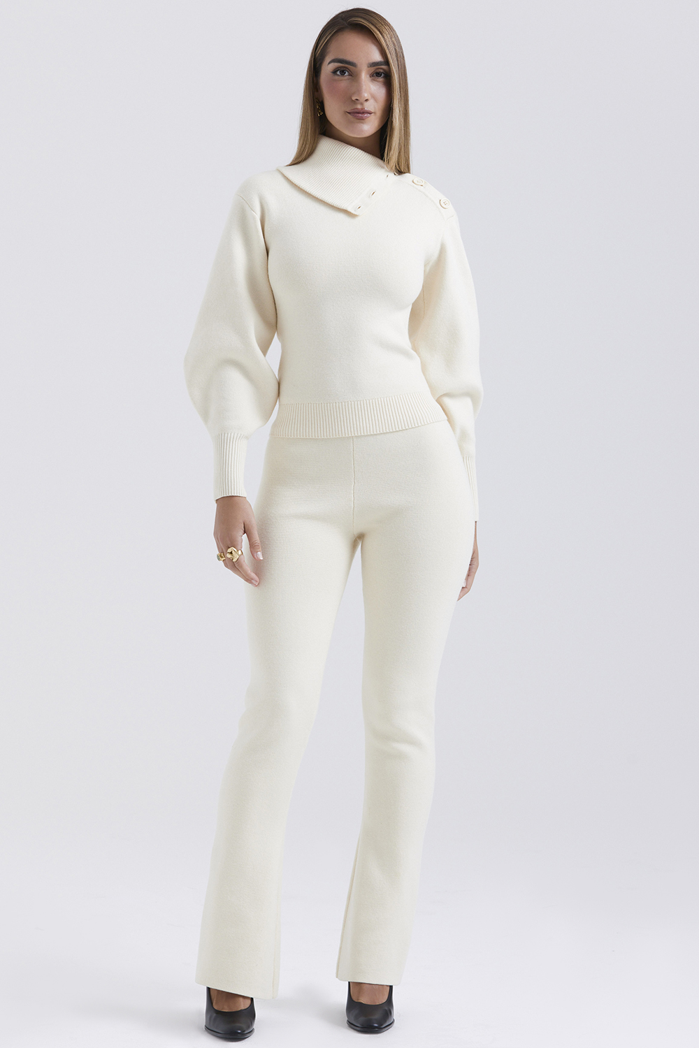 Adelita Cream Cashmere Blend Sweater - SALE