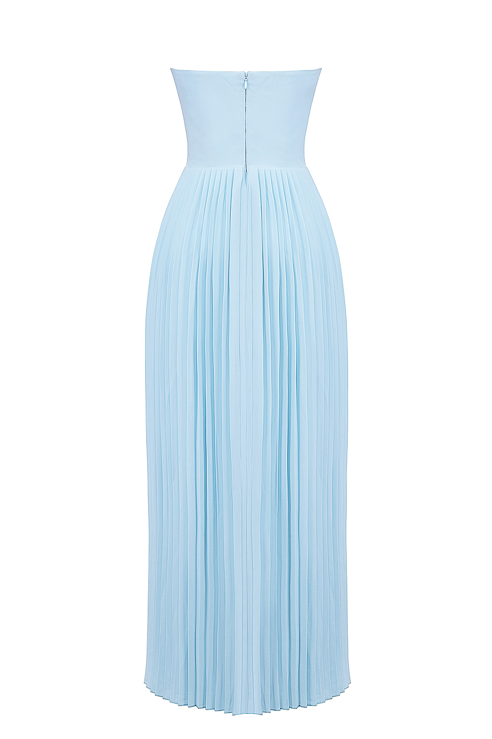Marcella Ocean Blue Pleated Maxi Dress