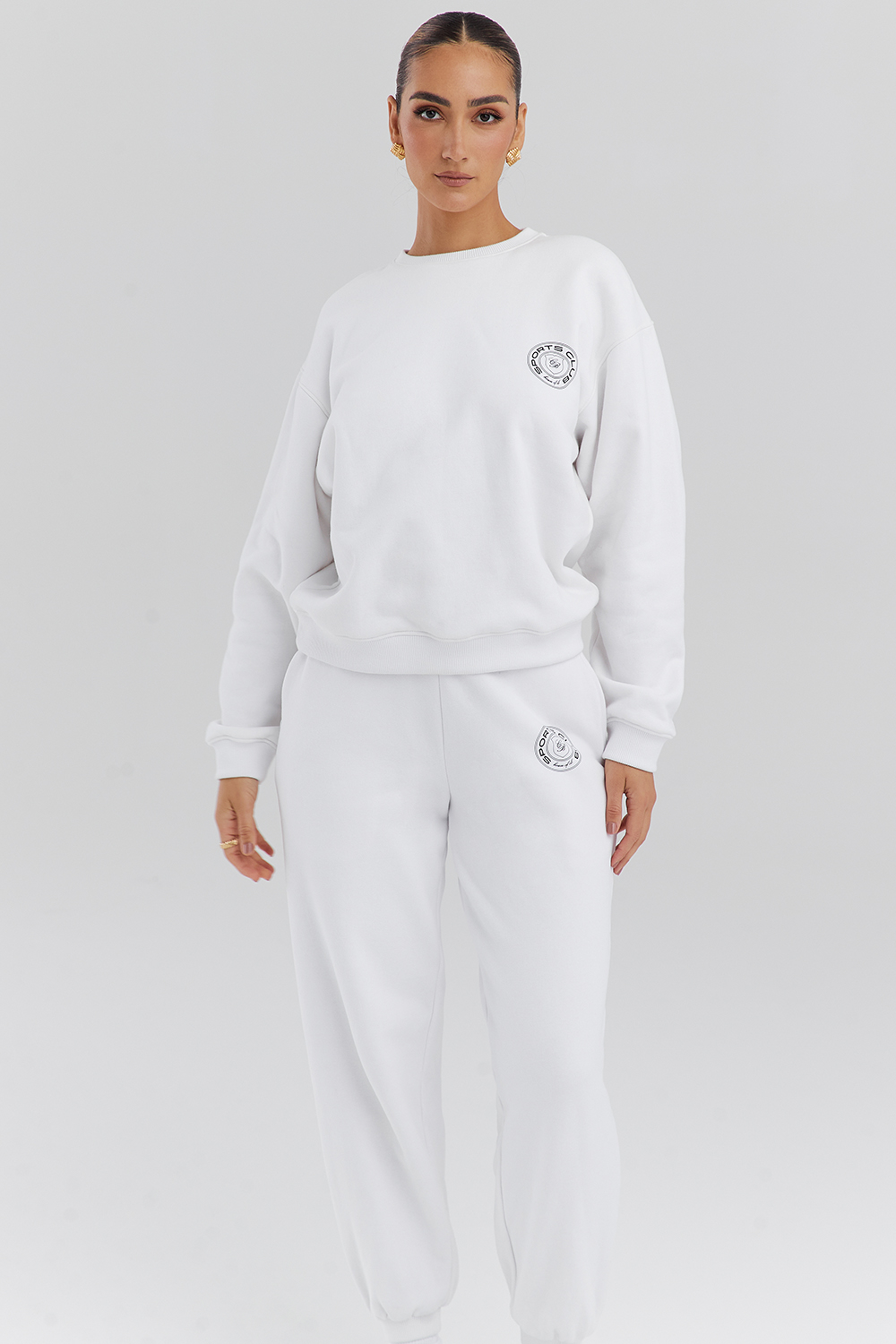 Haze White Crew Neck Sweatshirt