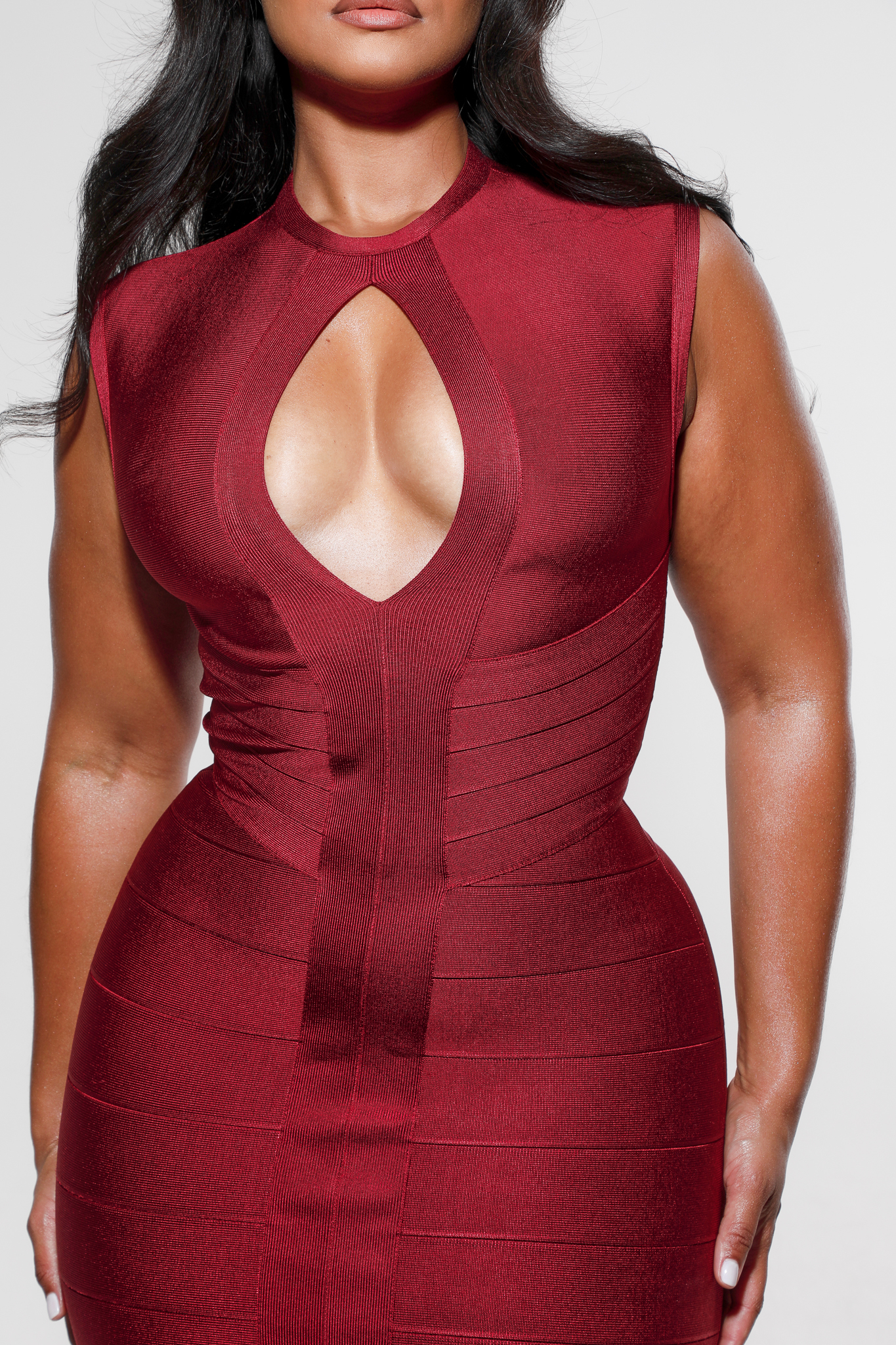 The Fatale Ruby Bandage Midi Dress