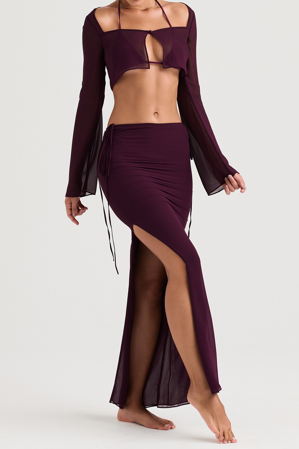 Marseille Prune Cover Up Top