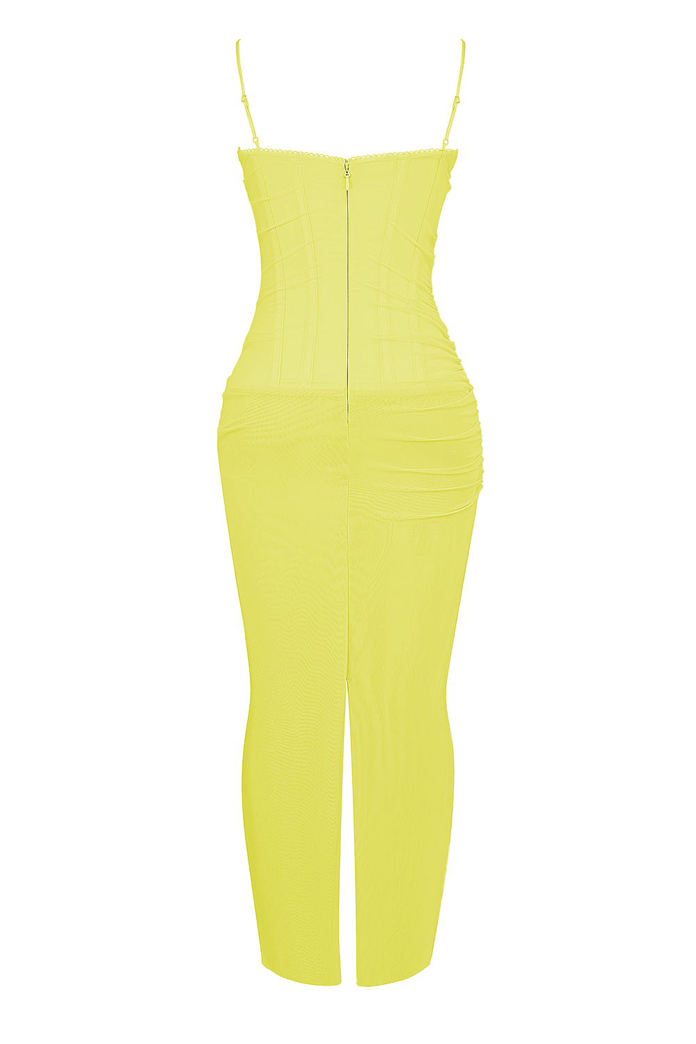 Nalini Acid Lime Corset Maxi Dress