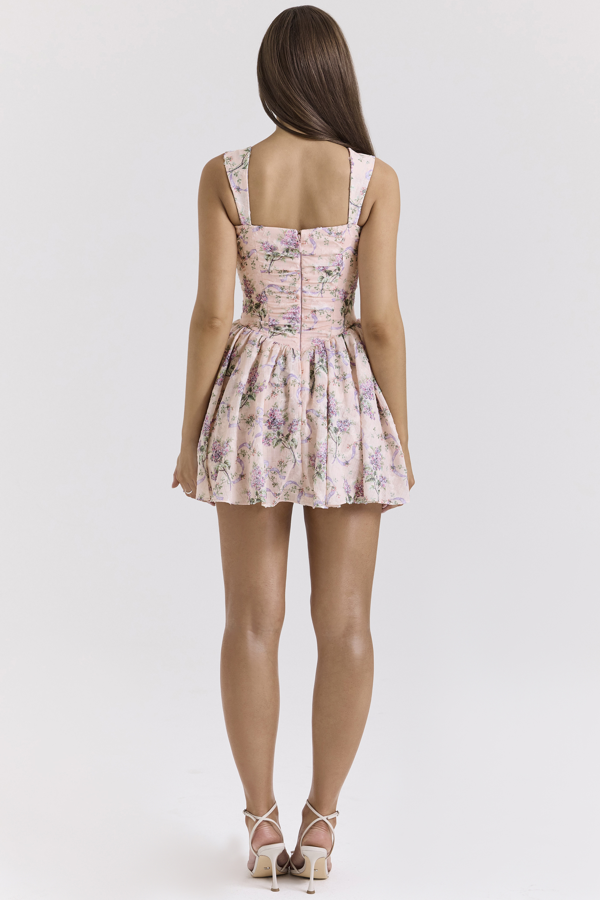 Ophelia Pink Ribbon Print Dress with Bloomers
