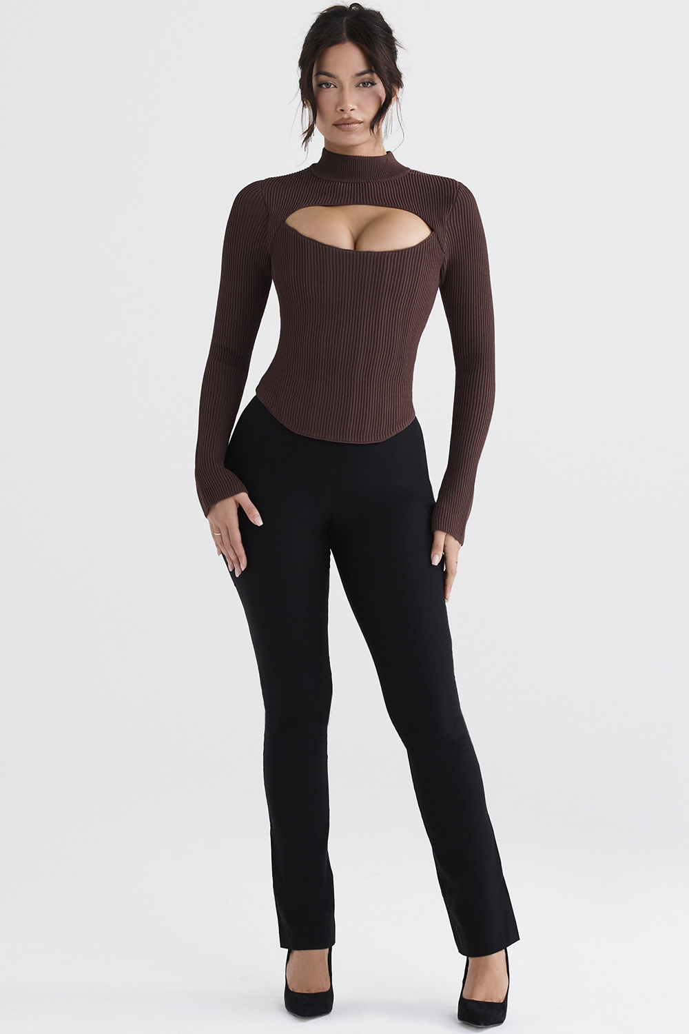 Georgina Cocoa Knitted Corset