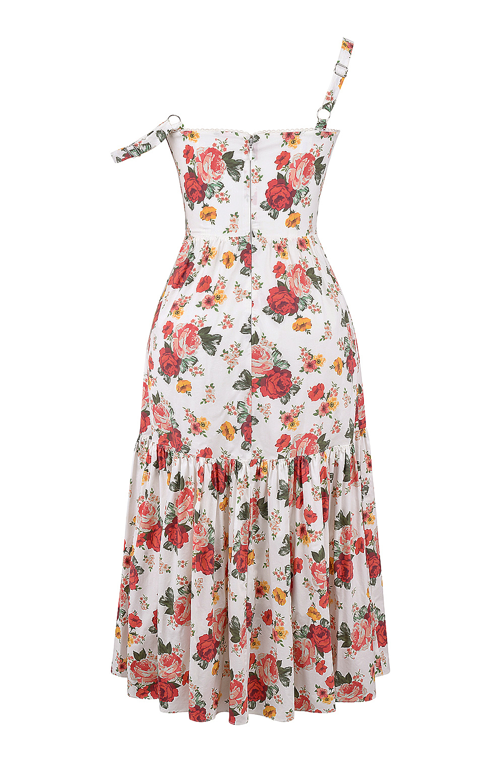 Elia Italian Rose Print Cotton Midi Sundress