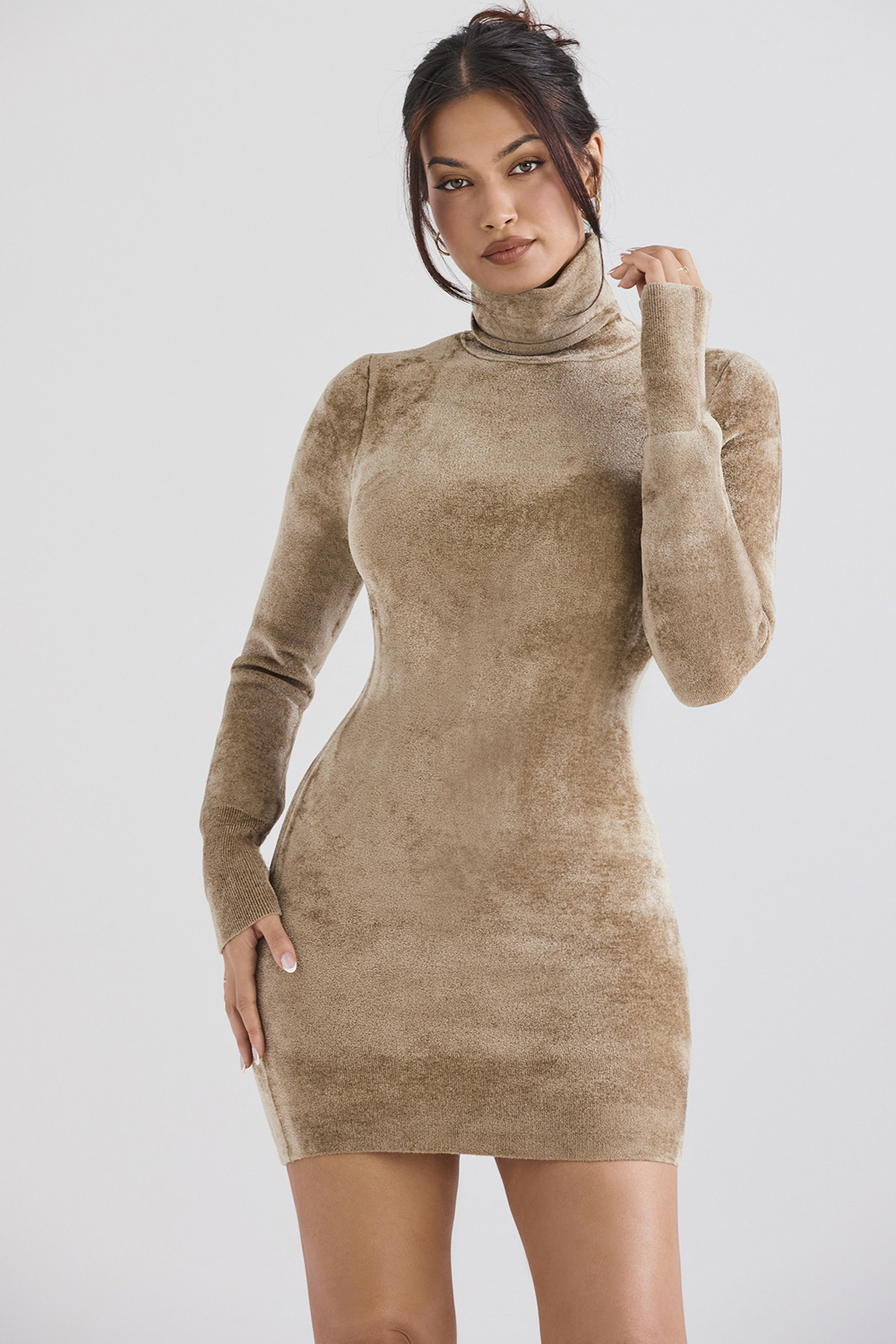 Taya Fawn Chenille Mini Dress - SALE