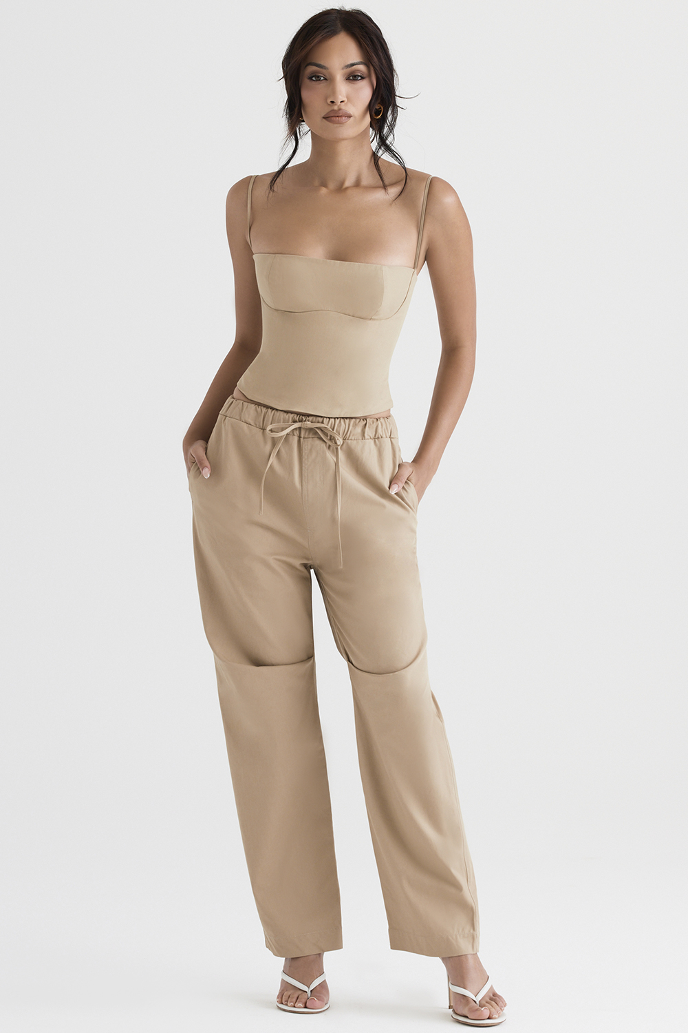 Audette Camel Structured Corset