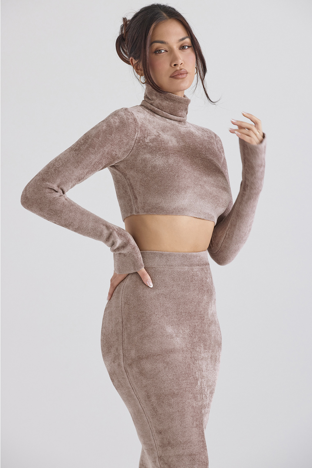 Suri Rose Chenille Cropped Top - SALE