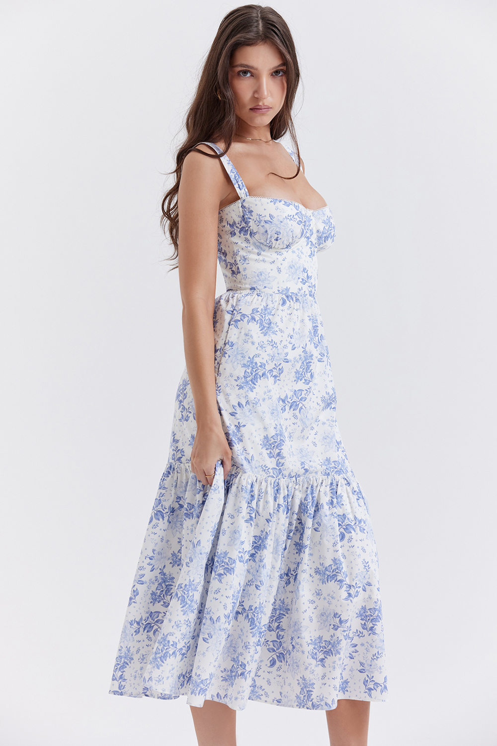 Elia Blue Print Midi Sundress