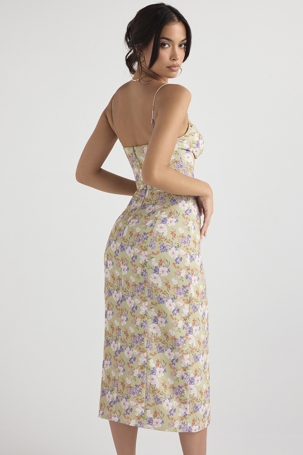 Charlotte Peony Print  Midi Sundress