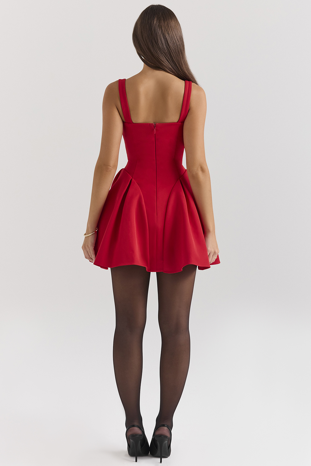 Bunny Holly Red Crepe Mini Dress