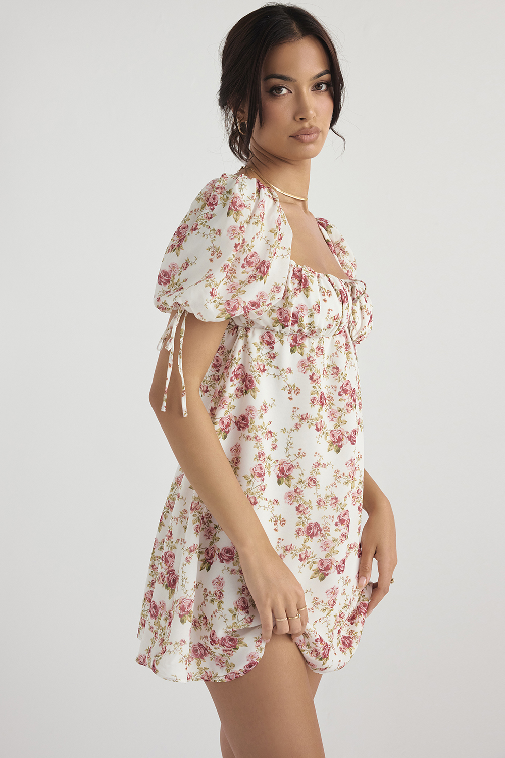 Princess Rose Print Mini Dress - SALE