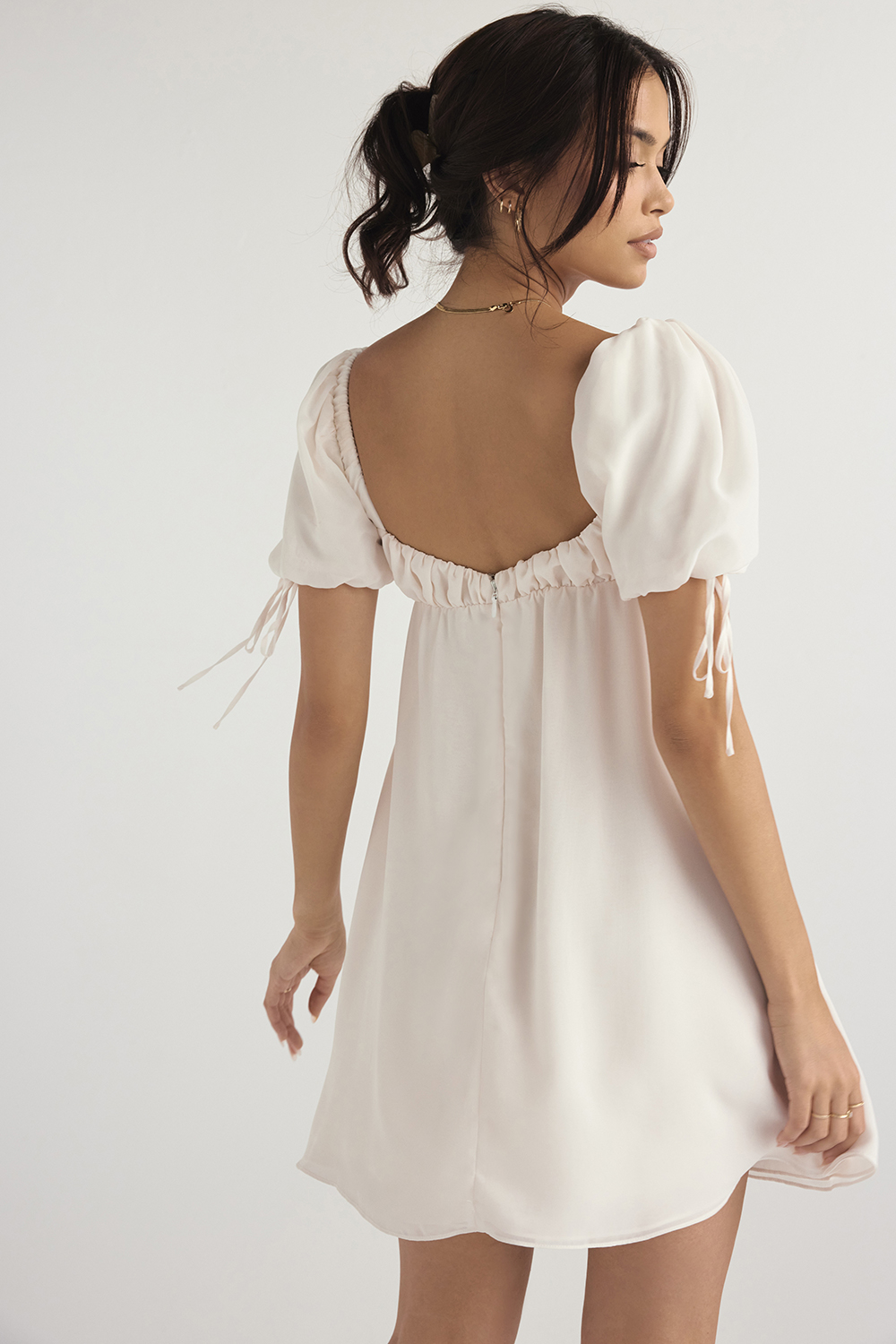 Princess Ivory Georgette Mini Dress - SALE