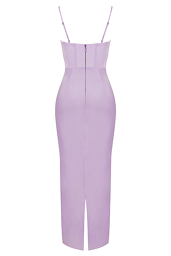 Charmaine Lavender Corset Maxi Dress