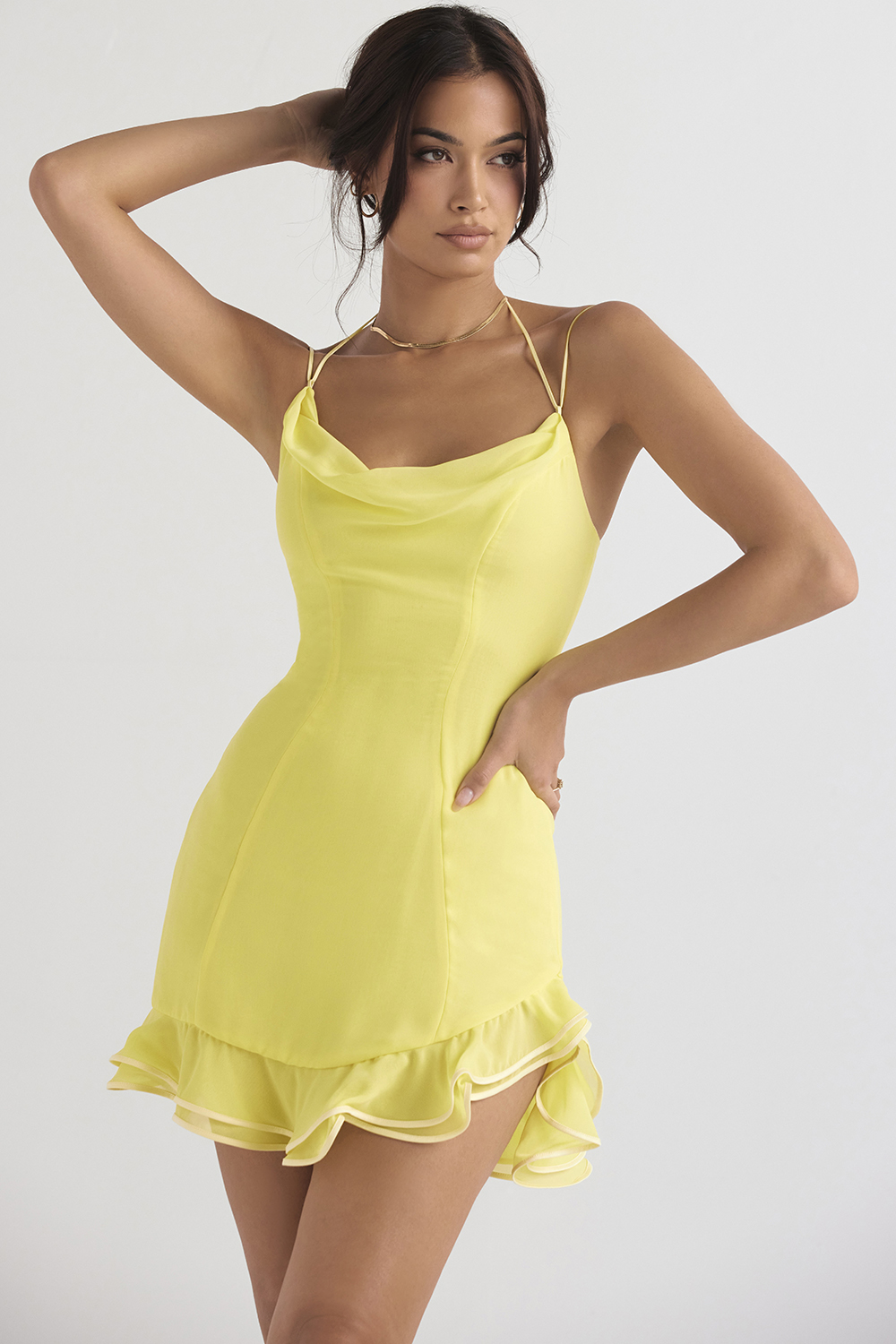 Rossella Buttercup Ruffle Mini Dress