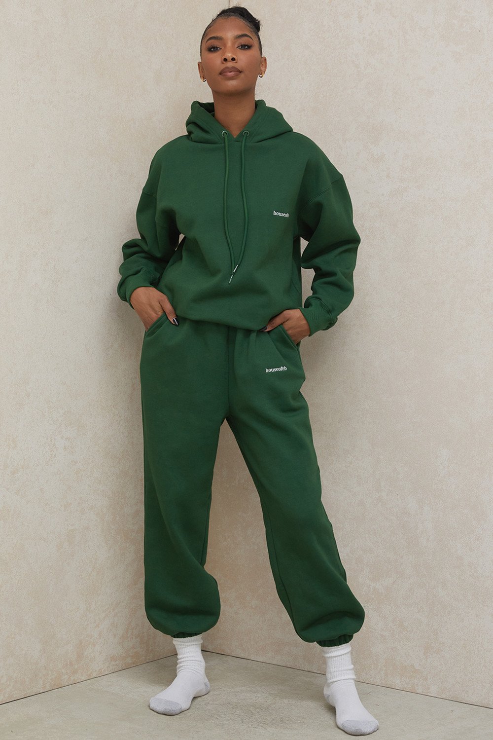 Halo Green Cotton Fleece-Back Oversized Hoodie