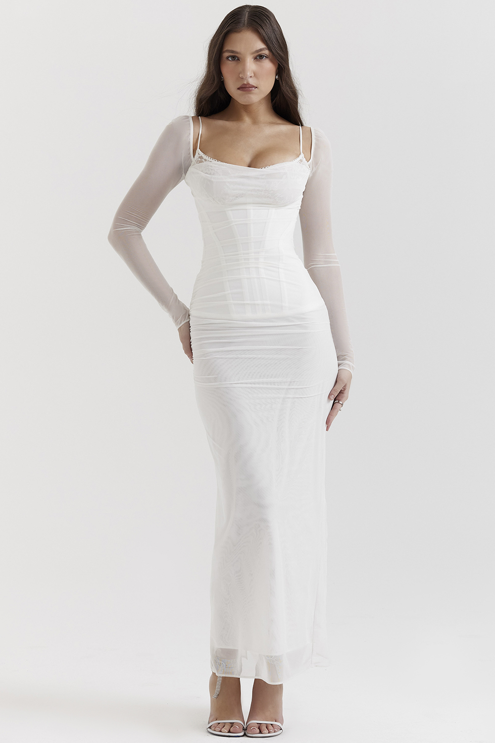 Katarina White Maxi Dress