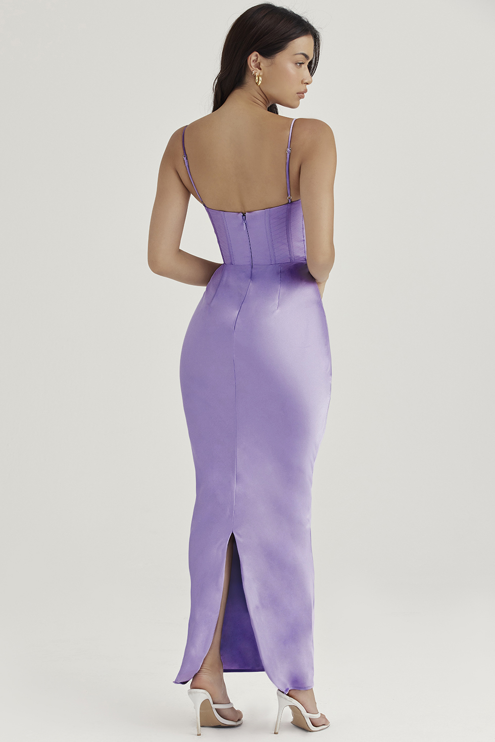 Charmaine Lavender Corset Maxi Dress