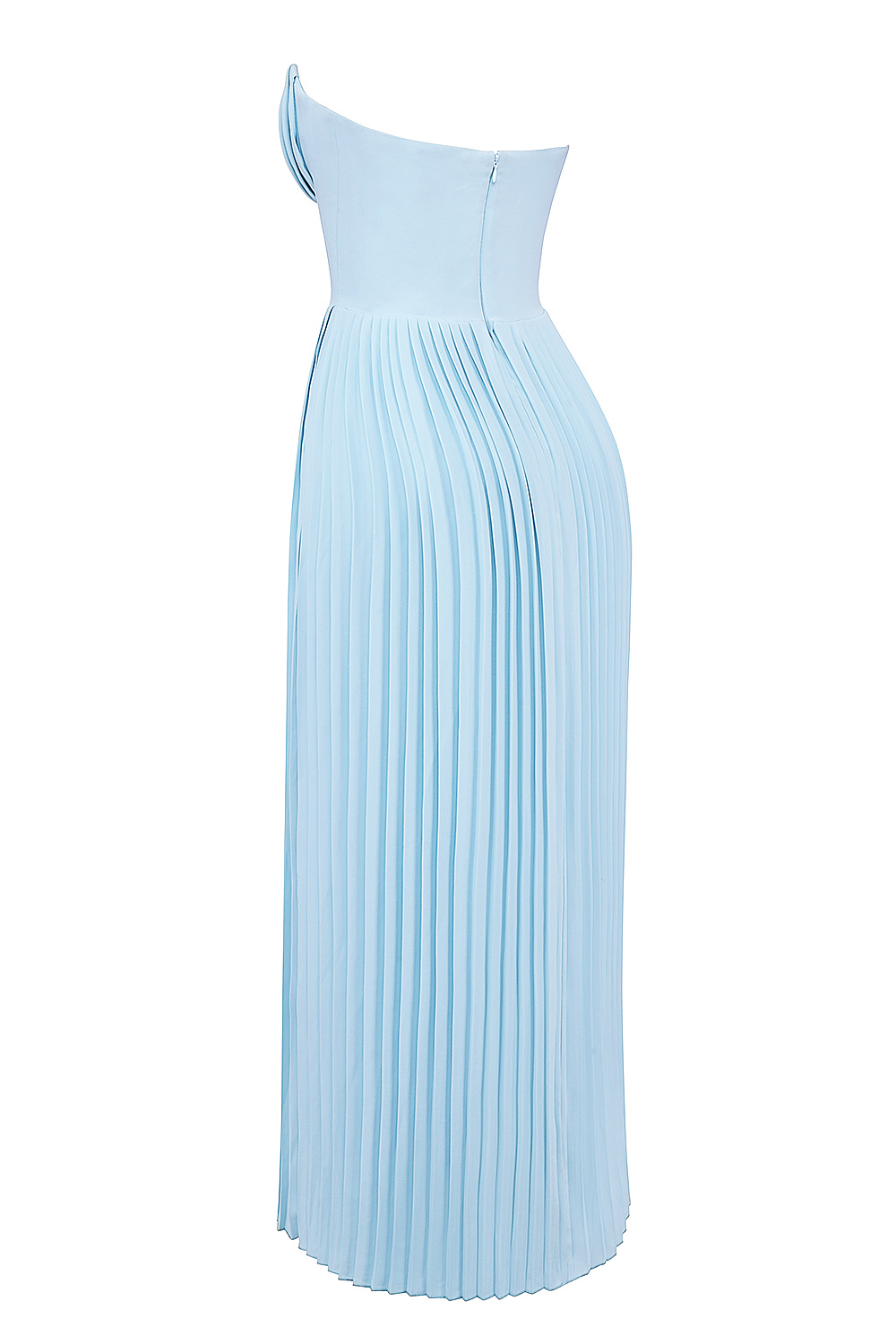 Marcella Ocean Blue Pleated Maxi Dress