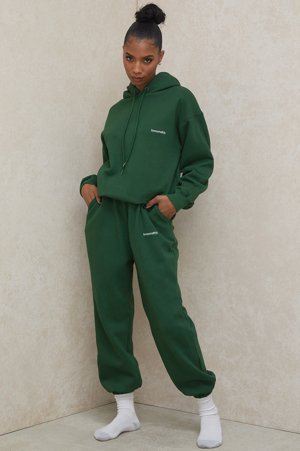 Halo Green Cotton Fleece-Back Oversized Hoodie