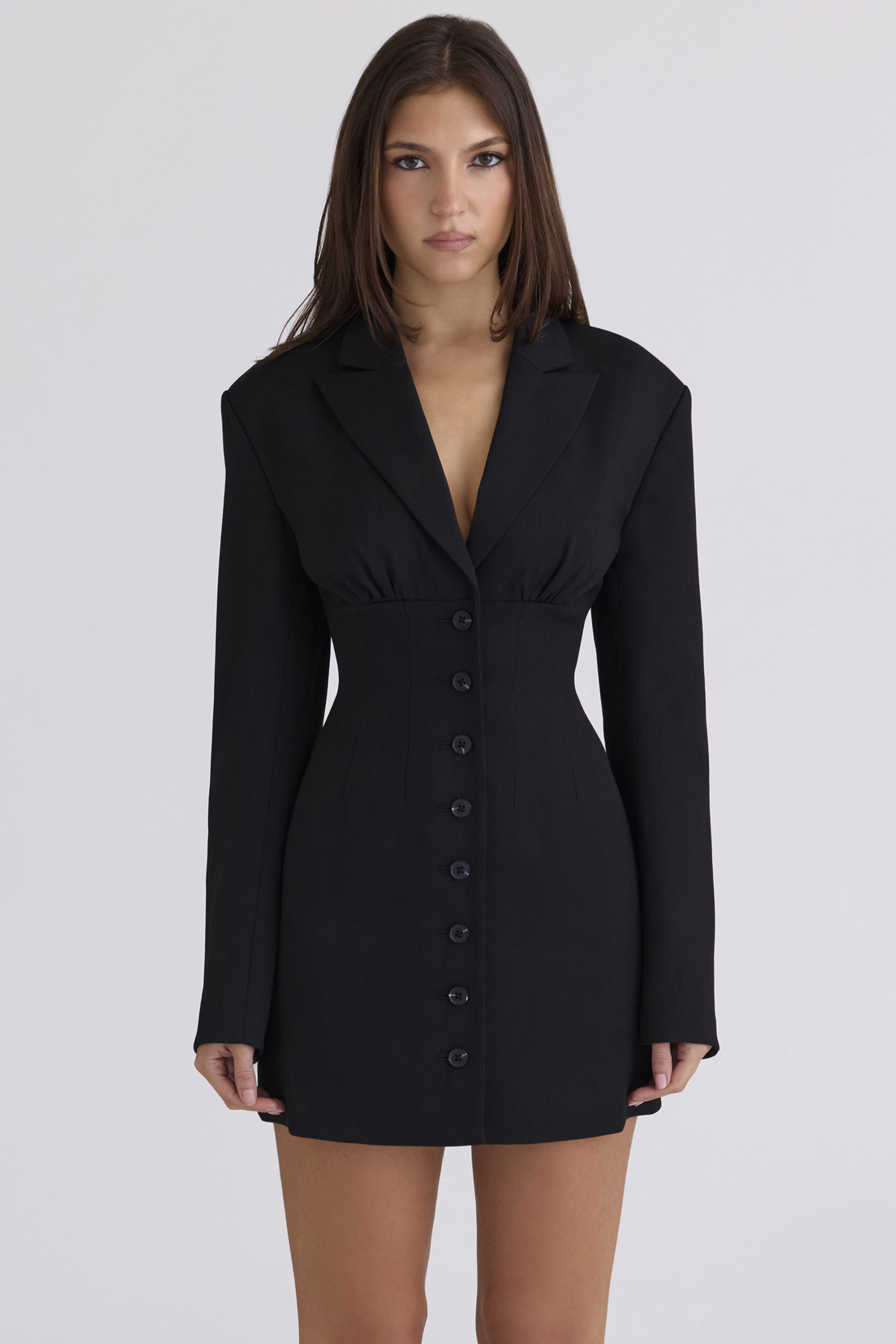 Georgia Black Hourglass Blazer Dress