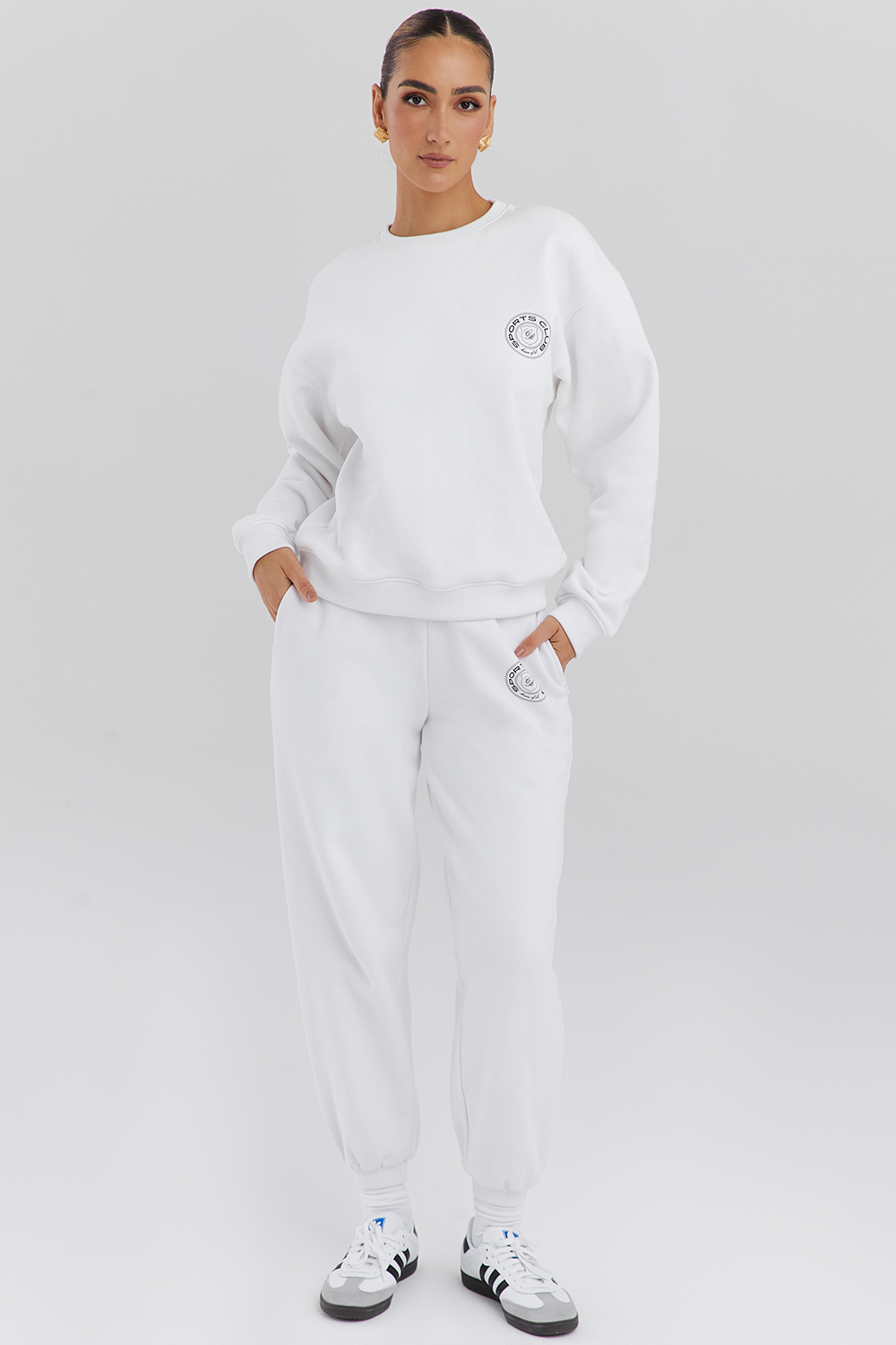 Haze White Crew Neck Sweatshirt