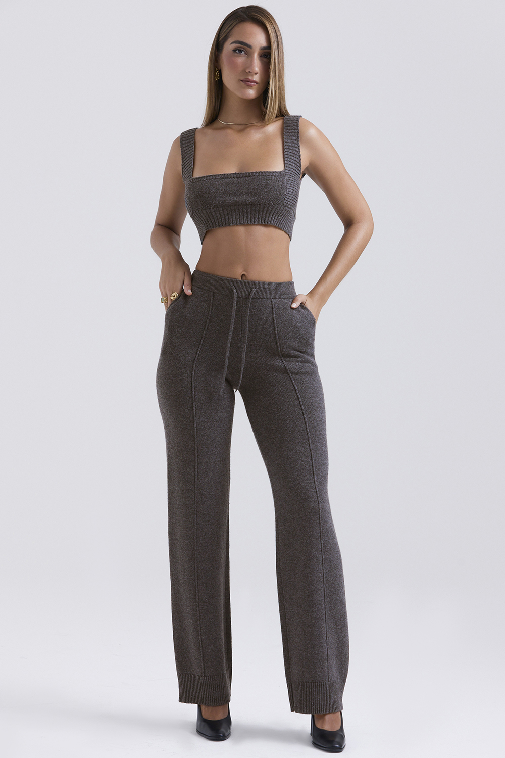 Sia Charcoal Cashmere Blend Bralette - SALE