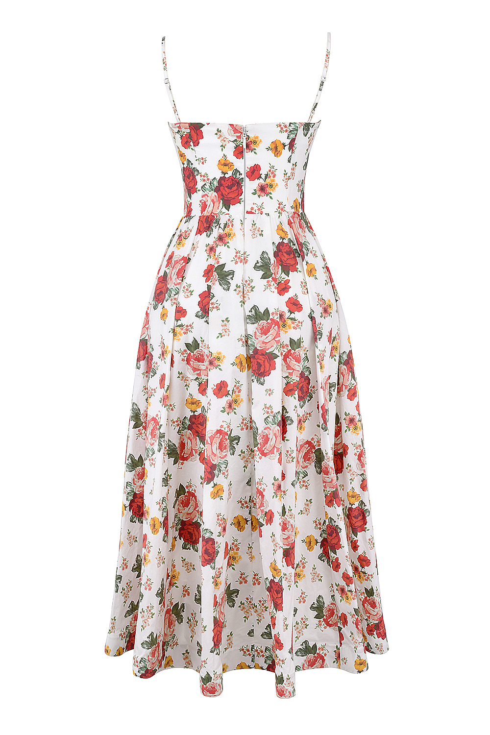 Lolita Italian Rose Print Cotton Corset Sundress
