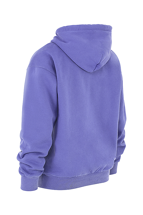 Halo Purple Cotton Fleece-Back Oversized Hoodie