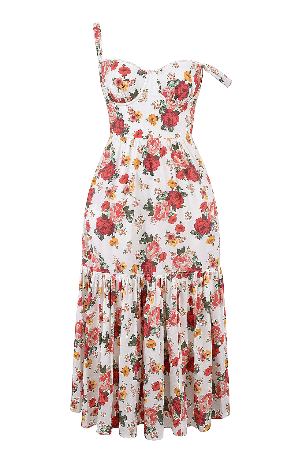 Elia Italian Rose Print Cotton Midi Sundress