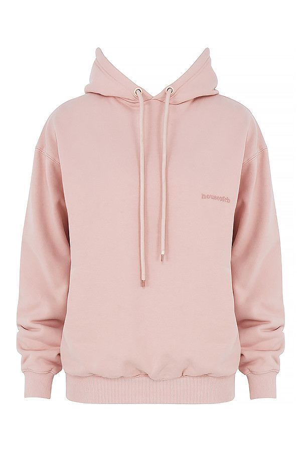 Halo Blush Cotton Fleece-Back Oversized Hoodie