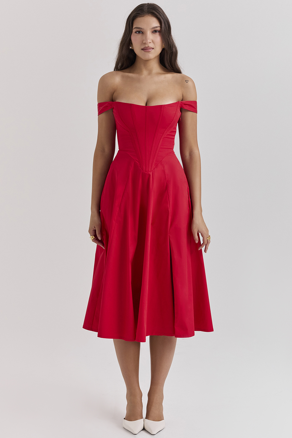 Saira Scarlet Midi Sundress